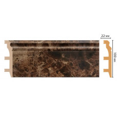 Цветной напольный плинтус Decomaster D232-713 ШК/14 (100*22*2400 мм)