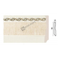 Плинтус широкий с каб. каналом Decor Dizayn 153-6 Полистирол 2400*95*15 мм