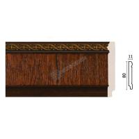 Плинтус малый с каб. каналом Decor Dizayn 144-2 Полистирол 2400*80*11 мм
